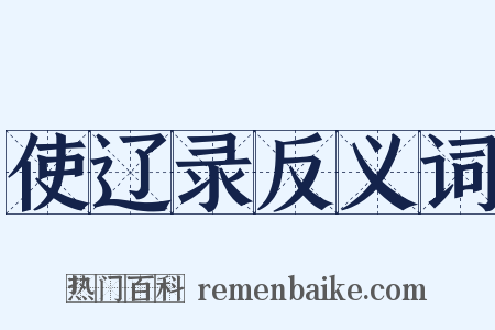 使辽录反义词是什么意思的图片